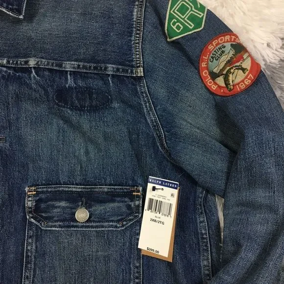 Men's POLO-RALPH LAUREN "SPORTSMAN" Denim Jacket (Casting Club) vintage - Picture 11 of 16